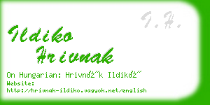 ildiko hrivnak business card